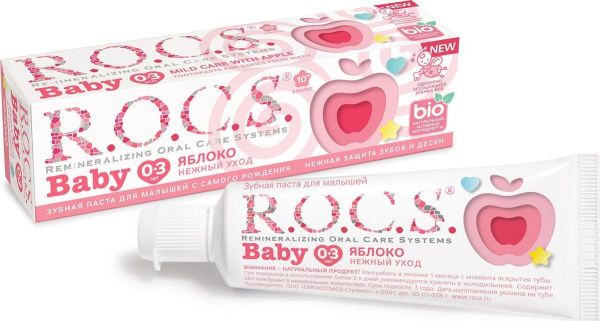 Рокс Baby зубная паста для детей 0-3 лет Яблоко 45г фотография